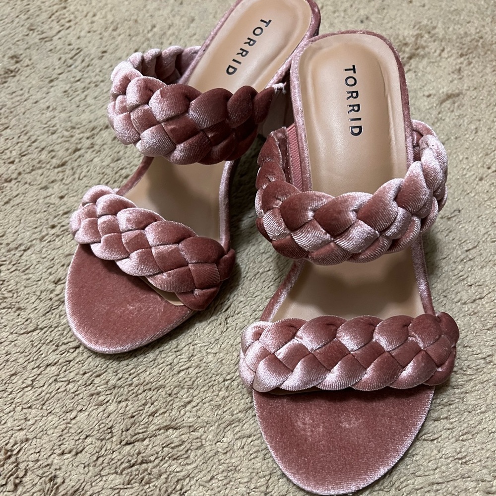 Torrid Velvet Braided Sandals